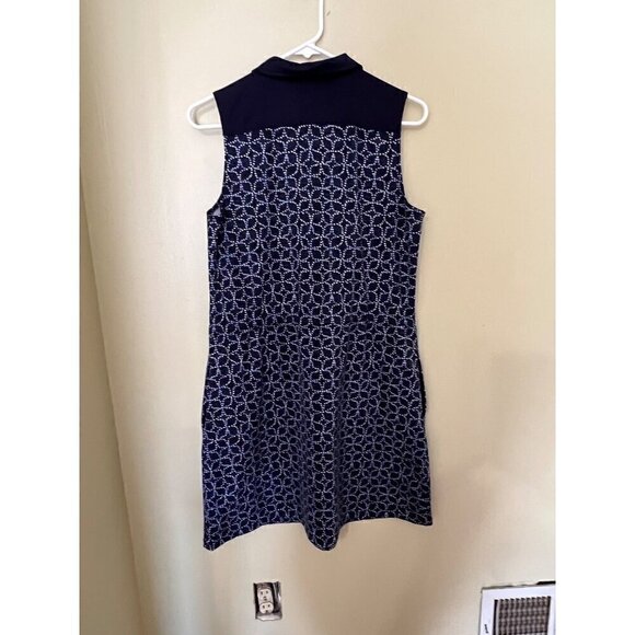 T ByTalbots  Button-Front Dress Size‎ M Navy/ White Tennis Pickleball - Picture 2 of 11